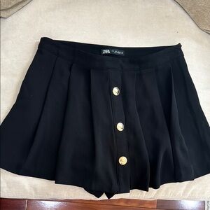 Zara Black Skirt with Gold Buttons
